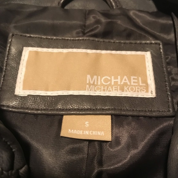 Michael Kors Genuine Leather Jacket - Picture 5 of 8